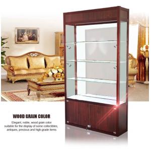 Brown Wood Jewelry Display Cases , Glass Jewelry Display Case Color Stable Non Fade