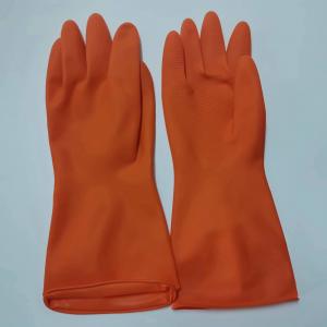 30cm Industrial Latex Household Glove Chemical Resistance Thickening Orange Latex Glove