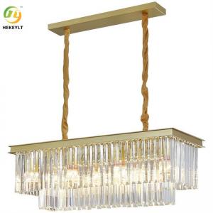 E14 Led Glass Pendant Light Copper And Crystal Material Bronze Color