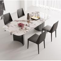 China Light Luxury Stainless Steel Marble Dining Tables Height 0.78m on sale