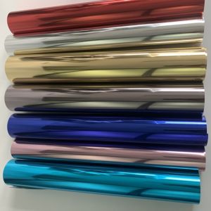 China Elastic Metal Transfer Sticker HTV Custom Heat Transfer Designs Washable wholesale