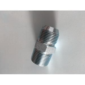 Steel Straight JIS 60 Hydraulic Adapters , Reusable Metric Pipe Thread Fittings