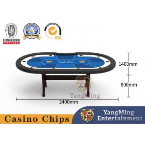 Customized Design Gambling Table For Poker Matches Texas H Shaped Table Legs Solid Wood