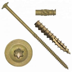 China Straw Rope Nail Construction Wood Screws Wafer Head Chipboard U Double Thread T17 supplier
