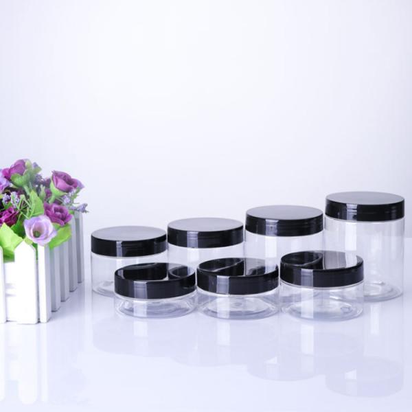 Product Manufacturer Plastic Jars with Lids Plastic Jars for Food Packaging Transparent Plastic Jar with Custom logo