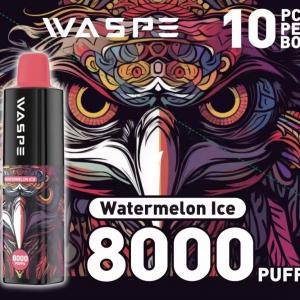 Waspe 8000 Puffs Bar Одноразовая ручка-стручок 650 мАч Type-C Перезаряжаемый
