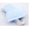 YIHE 3 Ply 14.5*9.5cm Blue White Disposable Face Mask , Nursing Surgical Flat