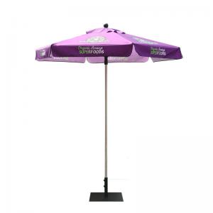 China Parasol Advertising Beach Umbrellas With Customized Logo Printing / Color supplier