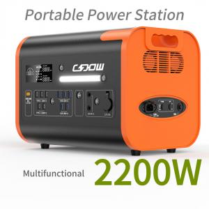 Car Solar Charging 800W Max 2200W Mobile Laptop Outdoor 2000wh Portable Power Bank