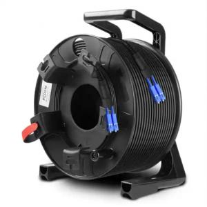 Black Outdoor Cable Rollers 300M 250M 200M 150M 100m LC To LC Fiber Patch Cord Extension Cable Reel