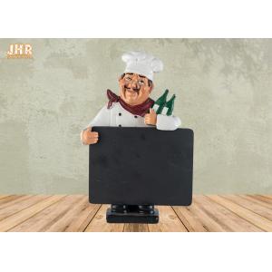 Small Polyresin Statue Figurine With Chalkboard Blackboard