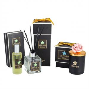 luxury aroma reed diffuser fragrance oil scented candle  jars and diffuser for gift set