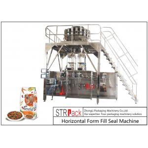 Pet Food Doypack Bag Premade Pouch Packaging Machine With Multi Head Scale And Metal Detector Machine