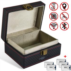 Small Faraday Key Box For Keyless Entry System , Car Keys RFID Blocking Key Box