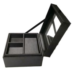 China Guarda-joias extravagante luxuosa feito a mão com tamanho feito sob encomenda da cor do preto do espelho supplier