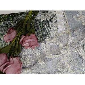 Tulle Lurex Metallic Mesh Fabric Ivory Lace Fabric For Wedding Dress