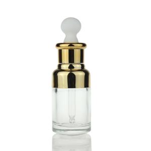 Cosmetic Serum Oil Essence Glass Clear Dropper Bottle Empty 35ml S020