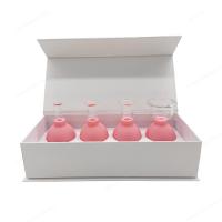 4 Pieces Glass Facial Cupping Set-Silicone Vacuum Suction Massage Cups Anti Cellulite Lymphatic Therapy Sets for Eyes