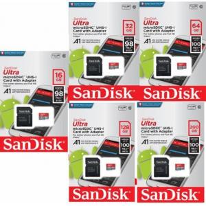 China 16/32/64/128GB/200GB SanDisk Ultra Micro SD SDXC CLASS10 MEMORY CARD 100MB/s supplier