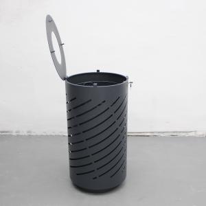 China Laser Cut Outdoor Stainless Steel Ashtray Bin With 73L Galvanized Steel Liner supplier