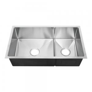 China Household Luxury Italian Double Bowl Kitchen Sink Rectangular Bowl Shape supplier