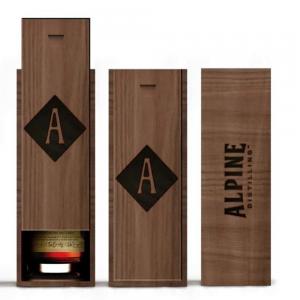 China Luxury Wooden Box Liquor Packaging Box Laser Logo Whiskey Packaging Boxes supplier