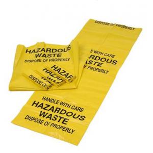 China HDPE / LDPE Yellow Autoclavable Biohazard Bag Disposable For Medical Waste supplier