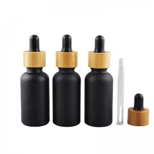 Various Sizes 5ml 10ml 15ml 20ml 30ml 50ml 100ml Empty Essential Oil Matte Black Frosted Glass Dropper Bottle