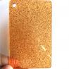 China PMMA Transparent Orange Cast Glitter Acrylic Sheets For Laser Cutting wholesale