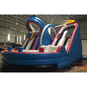 Kids Play Roller Coaster Inflatable Slide , Inflatable Amusemet Park Slide
