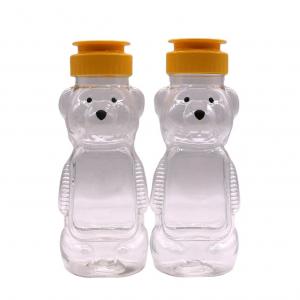 China 200ml PET Bear Plastic Honey Jars for Food Grade and Creative Student Portable Bottle supplier