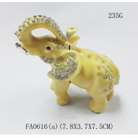 China Hot selling fashion elephant enamel jewelry box Elephant Shape Jewelry Boxes on sale