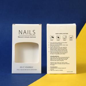 Cardboard Empty false nail packaging boxes With Window Blister