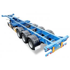 China Blue 11.00r20 Tri Axle Skeletal Trailer 12m Container Chassis supplier