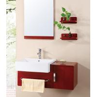 El gabinete de cuarto de baño de cerámica más nuevo del lavabo de madera sólida