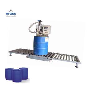 China Solvent Resistant 208L Oil Filling Machine 50 HZ 1 Phase For Barrels Cans supplier