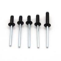 China Aluminium Steel Pop Rivets with Open End Black Head ISO Standard 3/3.2/4/4.8/5/6 on sale