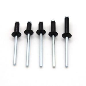 Aluminium Steel Pop Rivets with Open End Black Head ISO Standard 3/3.2/4/4.8/5/6