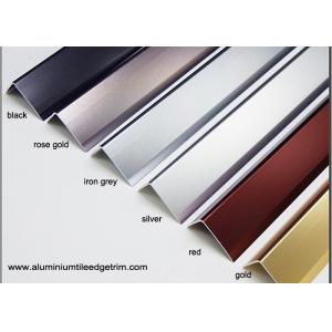 Anodized Effect Angle Shaped Aluminium Floor Trims For Home / Drywall / Countertops