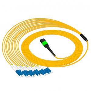 10meters 12 fibers MPO MTP to LC single mode G657A1 3.0mm patch cable
