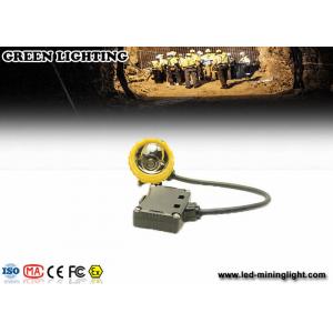 China Yellow Water Proof Underground Led Miners Cap Lamp 376g 1.67W IP68 supplier