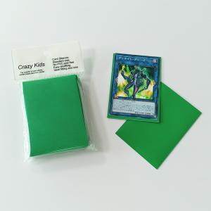 China Polypropylene Solid Mini Green Card Sleeves 62x89mm CPP Material supplier