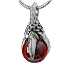 China Vintage Thailand Sterling Silver Dragon Claw Garnet Pendant Necklace for Men for Women(N6030810) supplier