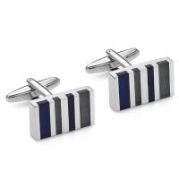 Souvenir Square Custom Cuff Link Metal Nickel Plated For Wedding