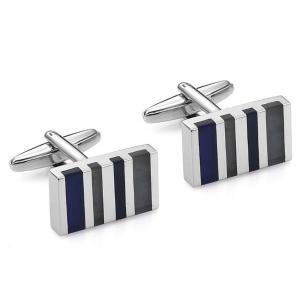 China Souvenir Square Custom Cuff Link Metal Nickel Plated For Wedding supplier