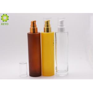 China Frosted Colored Argan Skin Hair Oil Cosmetic Pump Bottles , Cosmetic Empty Bottles supplier