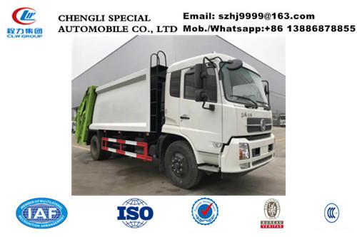 competitive price dongfeng 12m3-14m3 read loader garbage compactor truck for