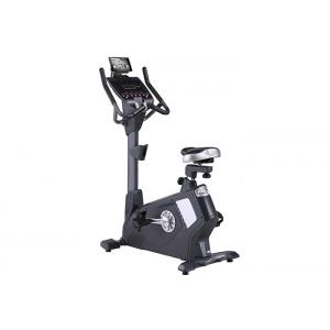China Commercial Gym Stationary Upright Exercise Bike Black Magnetic Resistance supplier