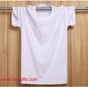 China Fashion T Shirts Short Sleeve Round Neck Black White Male t-shirt Top Cotton In Stock supplier