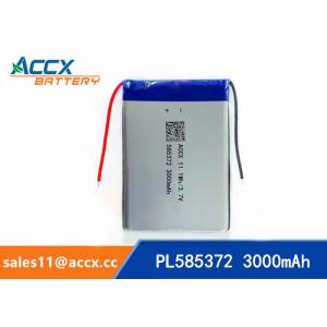 China 585372 3000mAh lithium polymer battery for digital products 3.7V with PCM protection supplier